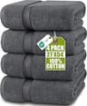 Utopia Towels 4 Pack Premium Bath Towels Set, 27 by 54 Inches, 100% Ring Spun Cotton 600GSM, Lightweight and Highly A...