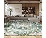 SAFAVIEH Area Rug 8x10 - Madison Collection - Large - Green & Turquoise, Boho Chic Medallion Distressed Design, Non-S...