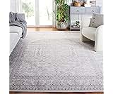 SAFAVIEH Area Rug 9x12 - Adirondack Collection - Large - Ivory & Silver, Oriental Medallion Design, Non-Shedding & Ea...