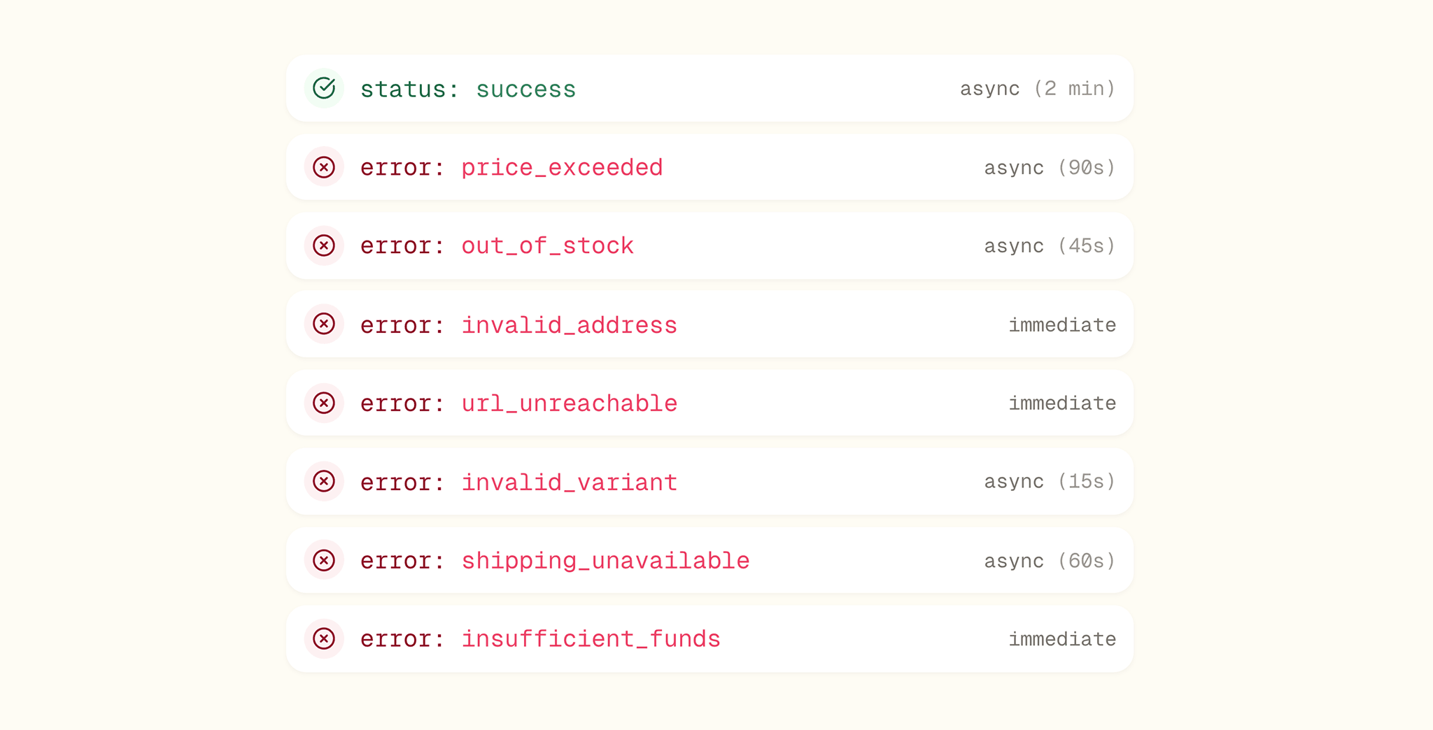 Test product error types with sync/async timing