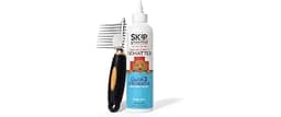 Skip the Groomer Dematting Cream + Rake Brush - Mat & Tangle Remover Kit | Cream + Rake Brush 2-Step Mat Kit: Apply, ...