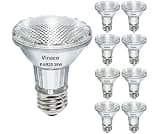 Vinaco 9PCS Eco Halogen Light Bulb, 39W PAR20 Warm White, Dimmable, 480 Lumens, 3000K, 120V, E26 Medium Base, 40° Flo...