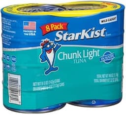 StarKist Chunk Light Tuna in Water, 5 oz (Pack of 8)