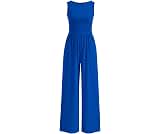 PRETTYGARDEN One Piece Jumpsuits for Women Dressy Casual Sleeveless Crewneck Wide Leg Rompers Jumpers Vacation Summer...