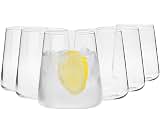 KROSNO Water Glasses Set of 6, 14.5 oz, Avant-Garde Collection | Drinking Glasses, Lead-Free Crystal Glassware, Juice...