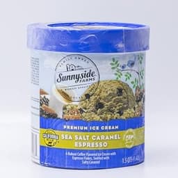 Sunnyside Farms, Sea Salt Caramel Expresso Ice Cream, 48 Ounce