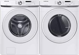 Samsung WF45T6000WPR White Front Load Laundry Package