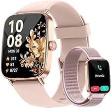 Smart Watch for Women, 1.85" HD Smartwatch Compatible iPhone/Samsung/Android (Answer/Make Calls), 100+ Sport Modes Fi...
