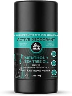RBX Men’s Deodorant, Long Lasting Odor Protection Deodorant for Men, Tea Tree Oil Menthol Body Deodorant, Underarm De...