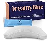 DreamyBlue Moon Pillow • Adjustable Loft, Luxury Cover, Shredded Memory Foam • for Back, Side and Combination Sleeper...