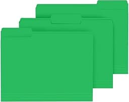 File Folder, PANDRI 120 Pack File Folder, 1/3 Cut Tab, Letter Size, Filing Folder for Office School Business, Green