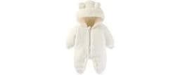 AiWMGL Newborn Baby Bear Outfit Suit Girls Boys Fleece Jumpsuit Romper Hooded Winter Snowsuit Clothes