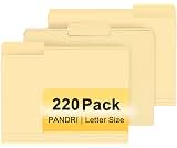 PANDRI Colored File Folders, 220 Pack 1/3 Cut Tab File Folder, Manila | Colored Manila Folder With Tabs for Filing an...