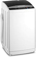 ROVSUN 25LBS Portable Washing Machine, Full-Automatic Electric Laundry Machine with Stainless Steel Drum, Compact Was...