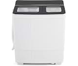 COSTWAY 20Lbs Portable Washing Machine with Built-in Drain Pump, Gray | Compact Laundry Machine with 12Lbs Washer and...