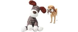 PVVPVV Indestructible Dog Toys for Aggressive Chewers, Squeaky Plush Chew Toy, (Grey)