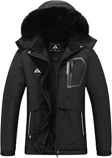 MOERDENG Women's Waterproof Snow Ski Jacket Warm Winter Coat Insulated Snowboarding Jacket Softshell Hiking Jacket