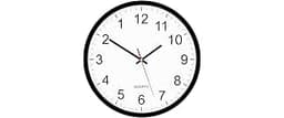 Foxtop Backwards Wall Clock for Mirror, Runs Counterclockwise, 12" Black | Silent Non Ticking, Battery Operated, Roun...
