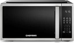 Chefman Compact Countertop Microwave Oven 0.7 Cu. Ft., 700W with 10 Power Levels, 3 Cooking Presets with One-Touch Ex...
