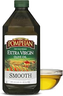 Pompeian Smooth Extra Virgin Olive Oil - 68 fl oz - 2 L - First Cold Pressed Olive Oil for Cooking - Smooth Taste for...