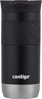 Contigo Byron Vacuum-Insulated Stainless Steel Travel Mug, Licorice, 16oz