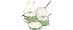 MICHELANGELO Pots and Pans Set Non Stick - Titanium Cookware Set Non Toxic Ceramic Coating, 8-Pcs Nonstick Pots and P...