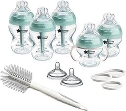 Tommee Tippee Advanced Anti-Colic 12 Piece Set, 5 oz and 9 oz BPA Free Bottles, Newborn 0+ Months, Includes Slow & Me...