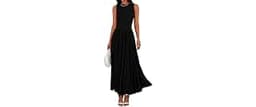 BTFBM Summer Maxi Dresses for Women Sleeveless Casual Dress | Crewneck High Waisted Ruched Tank A Line Dresses, Flowy...
