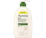Aveeno Daily Moisturizing Body Wash for Dry & Sensitive Skin + Prebiotic Oat, Body Wash Gently Cleanses & Nourishes D...