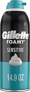 Gillette Foamy Sensitive Shave Foam for Men, Protection Against Shaving Irritation, Quick and Smooth Shave, sensitive...