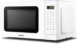 COMFEE' CM-M201K(WH) Countertop Microwave Oven with Express Cook, 6 Preset Menus and Kitchen Timer, 0.7 cu.ft. (20L),...
