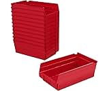 Akro-Mils 30130 Plastic Shelf Bins, Heavy Duty Storage Bins for Garage, Closet, and Drawer Organization, 12" x 6-1/2"...