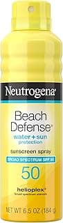 Neutrogena Beach Defense SPF 50 Sunscreen Spray, Broad Spectrum, Lightweight & Fast Absorbing, Oxybenzone & Octinoxat...