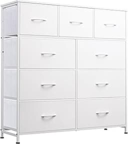 WLIVE 9-Drawer Dresser, Fabric Storage Tower for Bedroom, Hallway, Closet, Tall Chest Organizer Unit for Bedroom with...