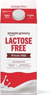 Amazon Grocery, Lactose Free Whole Milk, Half Gallon, 64 Fl Oz