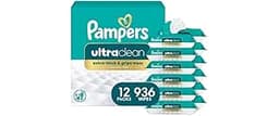 Pampers Ultra Clean Baby Wipes (Previously 'Free & Gentle'), 99% Water, Hypoallergenic, Unscented, 100% Plant Based, ...