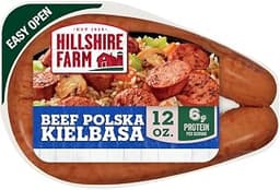 Hillshire Farm Beef Polska Kielbasa Smoked Sausage, 12 oz | Fully cooked; ready in minutes; resealable package