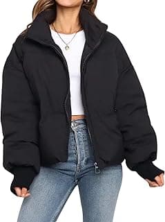 Gihuo Women’s Winter Cropped Puffer Jacket Coat Short Warm Quilted Jacket 2026