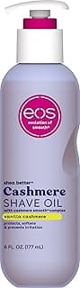 eos Cashmere Shave Oil – Vanilla Cashmere, Moisturizing Shave Oil with Shea Butter & Glycerin, Helps Prevents Irritat...