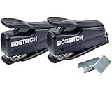 Bostitch Nano Mini Staplers, Black, 2-Pack (1830-2PK)