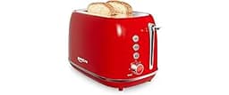 2 Slice Stainless Steel Toaster Retro with 6 Bread Shade Settings, Bagel, Cancel, Defrost Function, Extra Wide Slot, ...