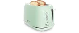 2 Slice Stainless Steel Toaster Retro with 6 Bread Shade Settings, Bagel, Cancel, Defrost Function, Extra Wide Slot, ...