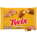TWIX Fun Size Caramel Cookie Milk Chocolate Candy Bars Bag, 10.8 oz