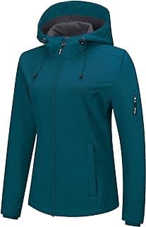 Outdoor Ventures Women's Softshell Jacket Fleece Lined Waterproof Rain Coat