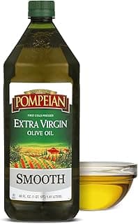 Pompeian Smooth Extra Virgin Olive Oil - 48 fl oz - 1.41 L - First Cold Pressed Olive Oil for Cooking - Smooth Taste ...