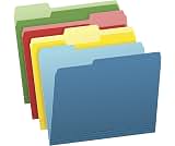 Pendaflex Colored File Folders, 36 Pack, Letter Size (8.5" x 11"), 3 Tabs, Durable Paper, Assorted Colors: Green, Yel...