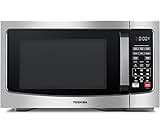 TOSHIBA ML-EM31P(SS)/CA Microwave Oven with Smart Sensor, Easy Clean Interior, ECO Mode, and Sound On/Off, 1.2 Cu. ft...