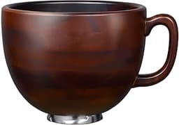 ULTICOR Premium Walnut Wood Mixing Bowl with Handle – Compatible with KitchenAid Mixer Bowl 4.5 & 5 QT Tilt-Head (K45...