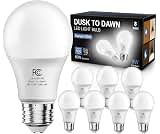 dalattin A19 Dusk to Dawn Light Bulbs, Automatic On/Off Photocell Sensor 9W LED Bulb, 60W Equivalent, 5000K Daylight ...