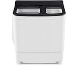 COSTWAY 18Lbs Portable Washing Machine with Built-in Drain Pump, Black | Compact Laundry Machine with 11Lbs Washer an...